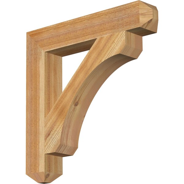 Ekena Millwork Legacy Craftsman Rough Sawn Bracket, Western Red Cedar, 4"W x 24"D x 24"H BKT04X24X24LEC04RWR - main